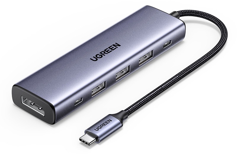 UGREEN 5-in-1 USB-C to 1×DP/2×USB-C/2×USB-A /PD100W