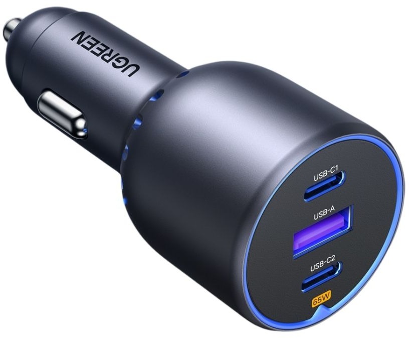 UGREEN 75W 3-Port Fast Car Charger