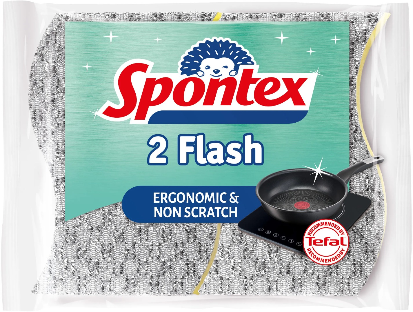 SPONTEX Flash houbička na teflon 2 ks