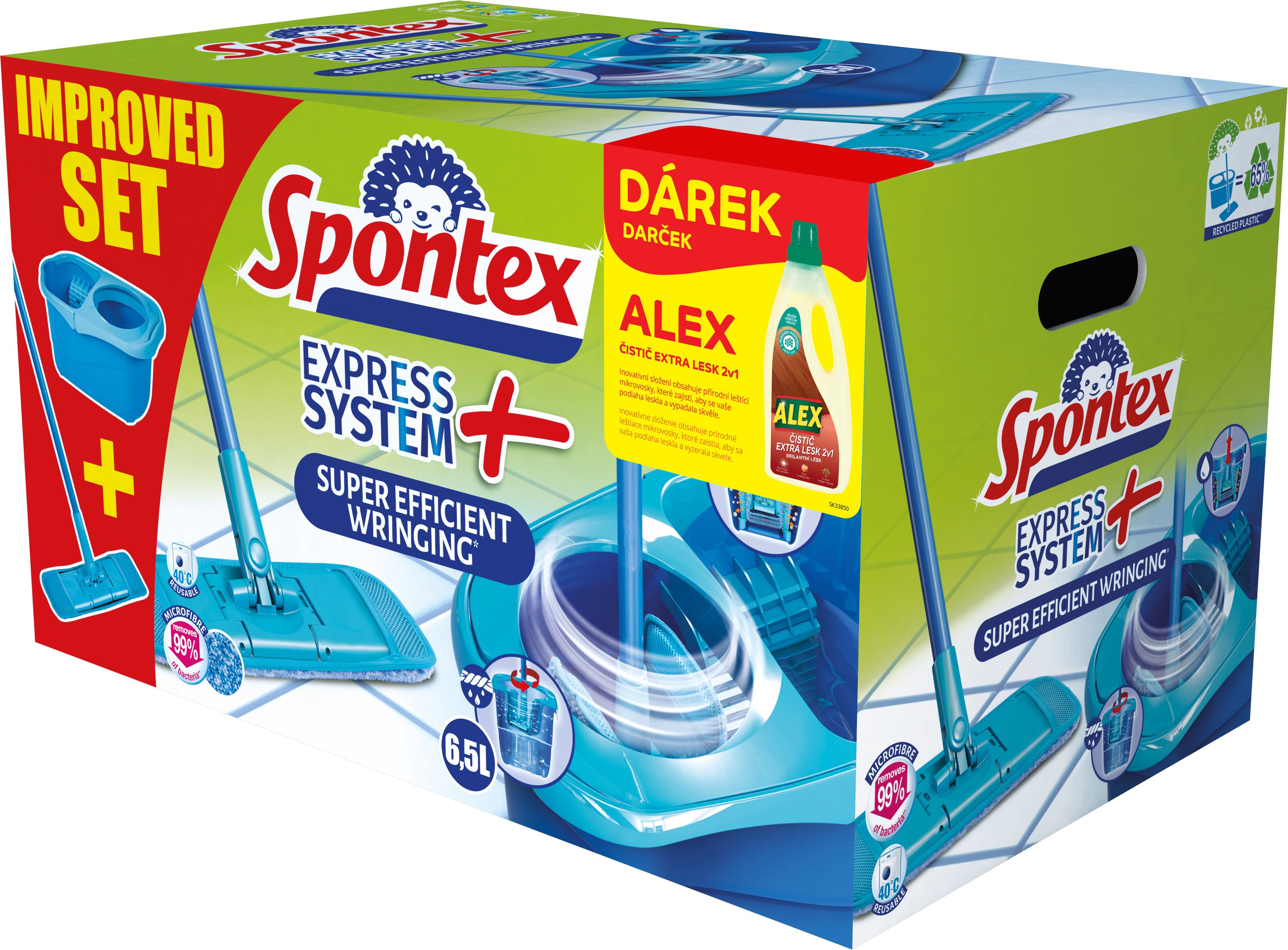 SPONTEX Express System+ s Alexem Extra lesk 2v1 (750 ml)