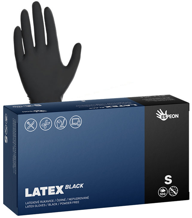 ESPEON Latex Black vel. S, 100 ks