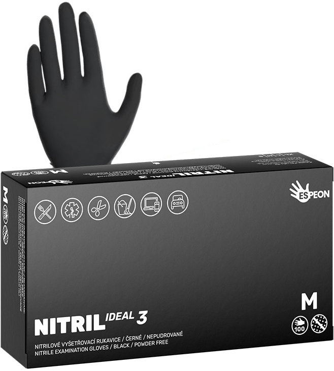 ESPEON Nitril Ideal3 černé vel. M, 100 ks