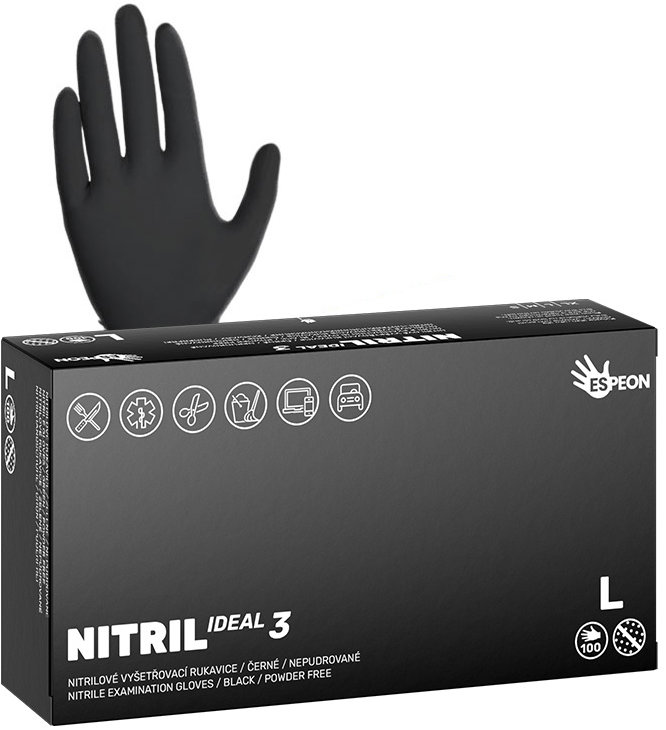 ESPEON Nitril Ideal3 černé vel. L, 100 ks