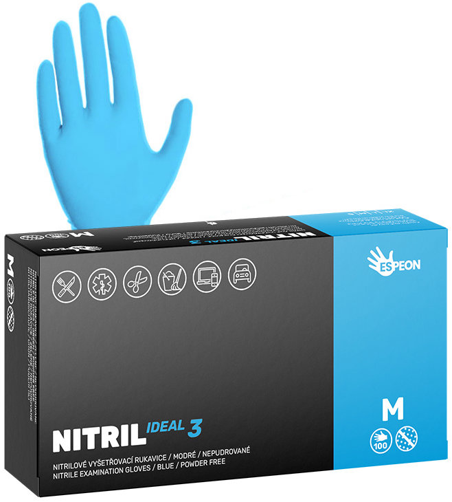 ESPEON Nitril Ideal3 modré vel. M, 100 ks