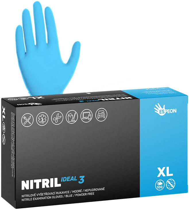 ESPEON Nitril Ideal3 modré vel. XL, 100 ks
