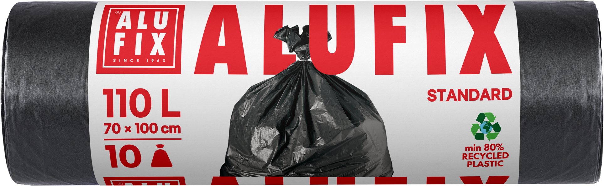 ALUFIX Mega pytle černé 110 l, 10 ks