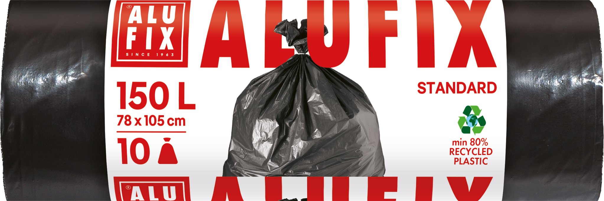 ALUFIX Standard černé 150 l, 10 ks
