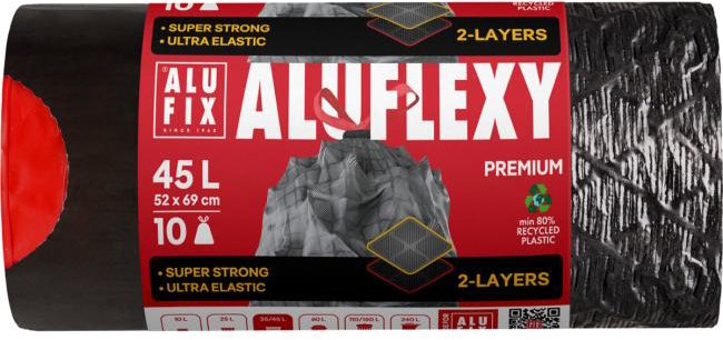 ALUFIX Premium černé 45 l, 10 ks