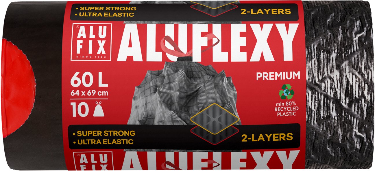 ALUFIX Premium černé 60 l, 10 ks