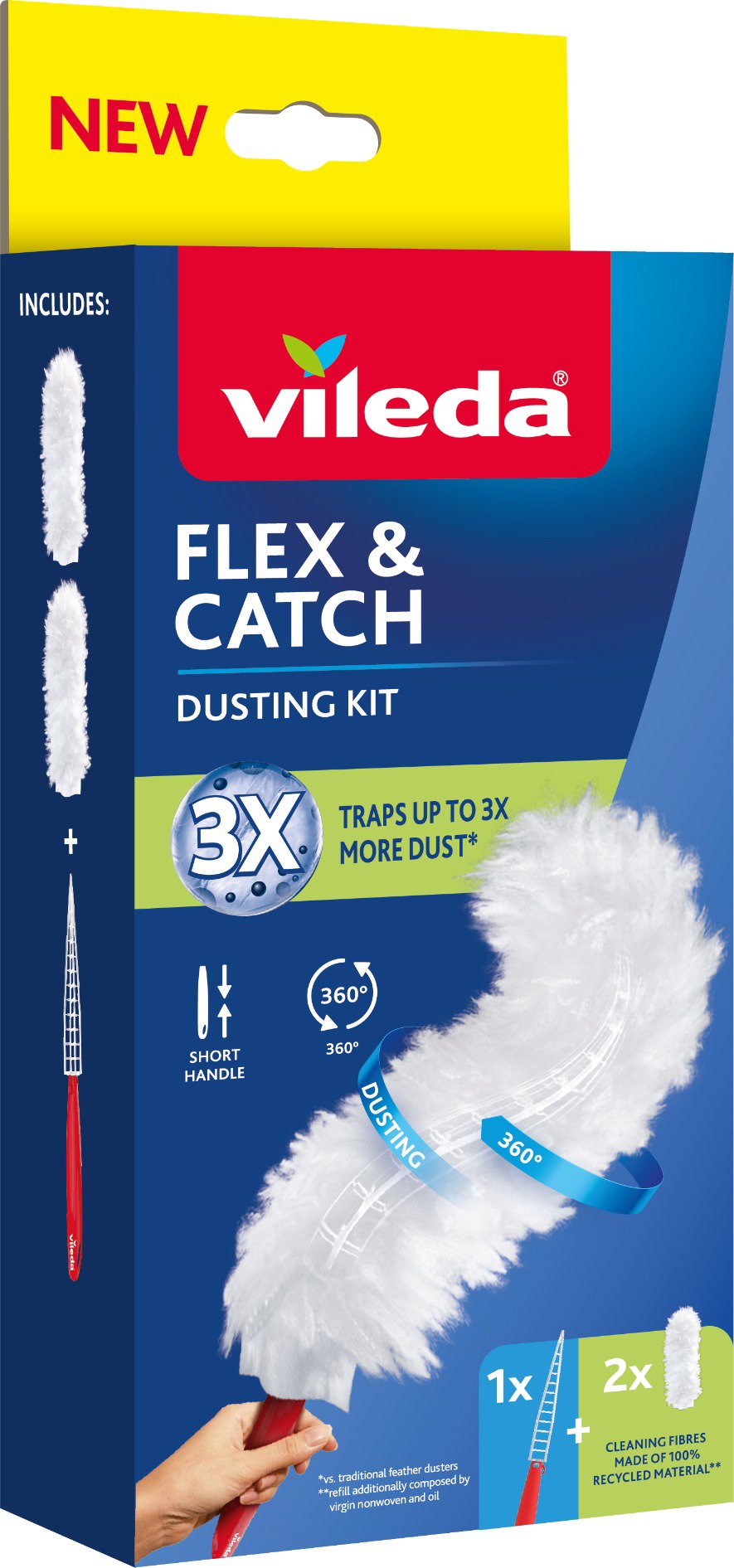 VILEDA Flex&Catch s krátkou rukojetí