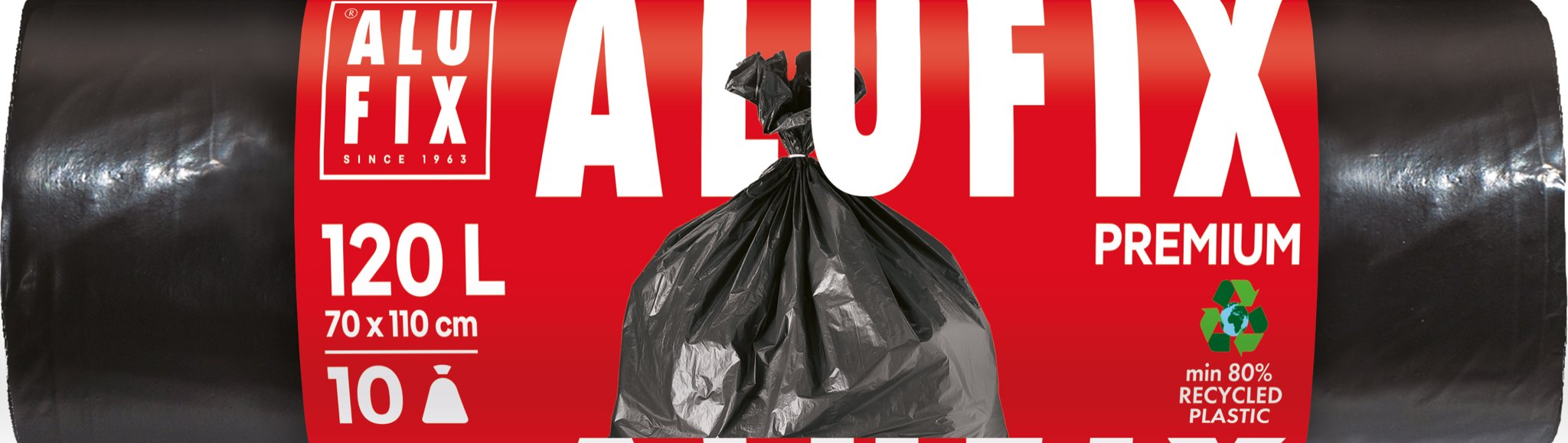 ALUFIX Premium černé 120 l, 10 ks