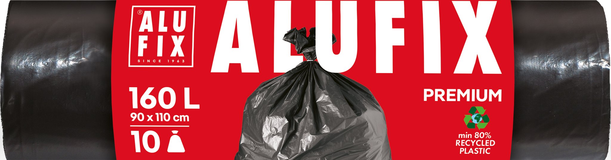 ALUFIX Premium černé 160 l, 10 ks