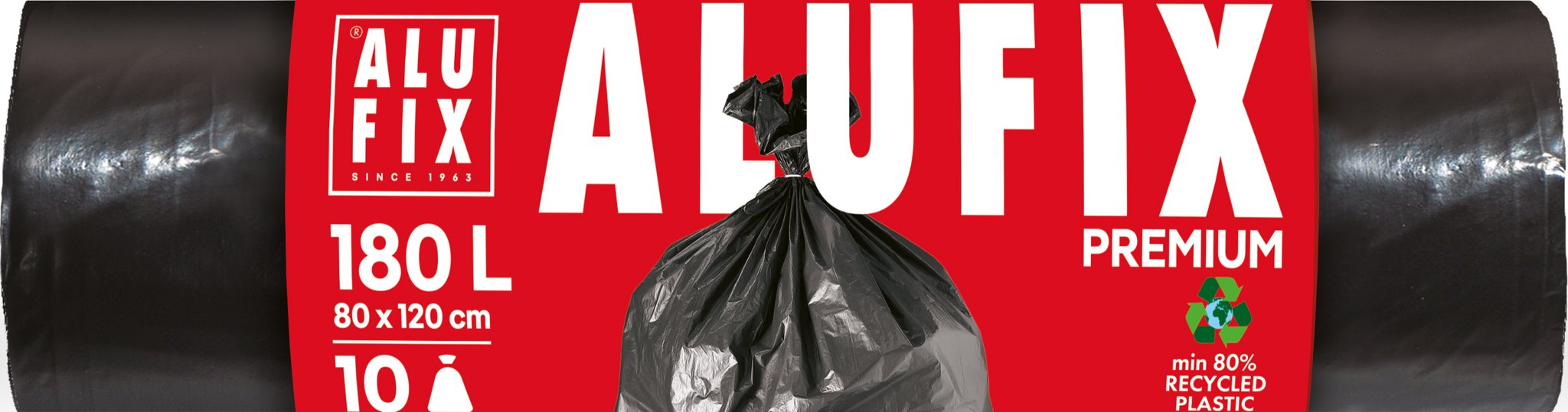 ALUFIX Premium černé 180 l, 10 ks