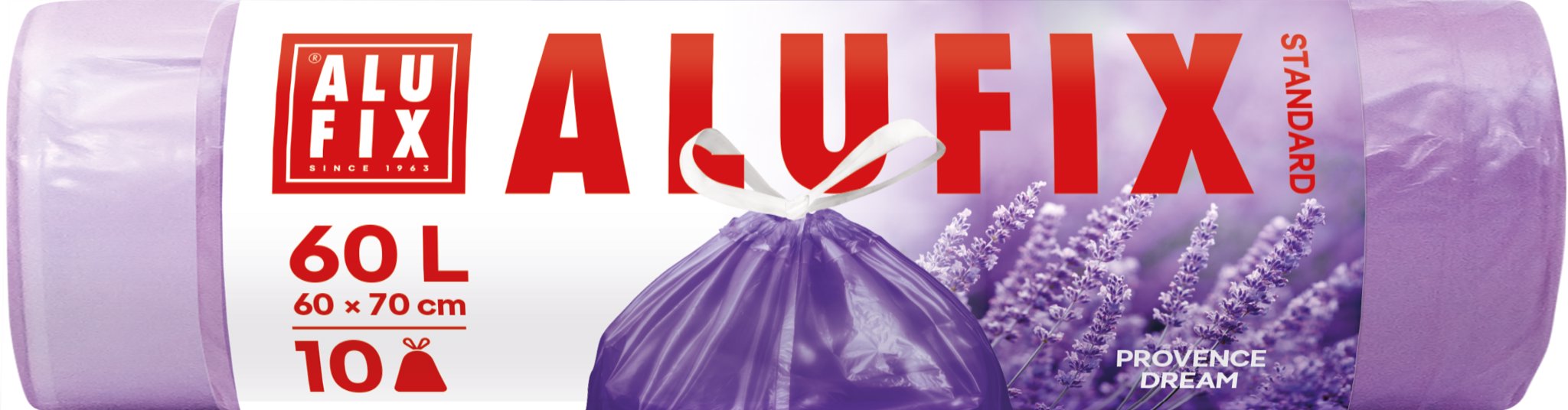 ALUFIX Standard zatahovací s vůní levandule 60 l, 10 ks
