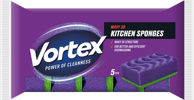 VORTEX Kuchyňské houbičky 3D Wave 5 ks