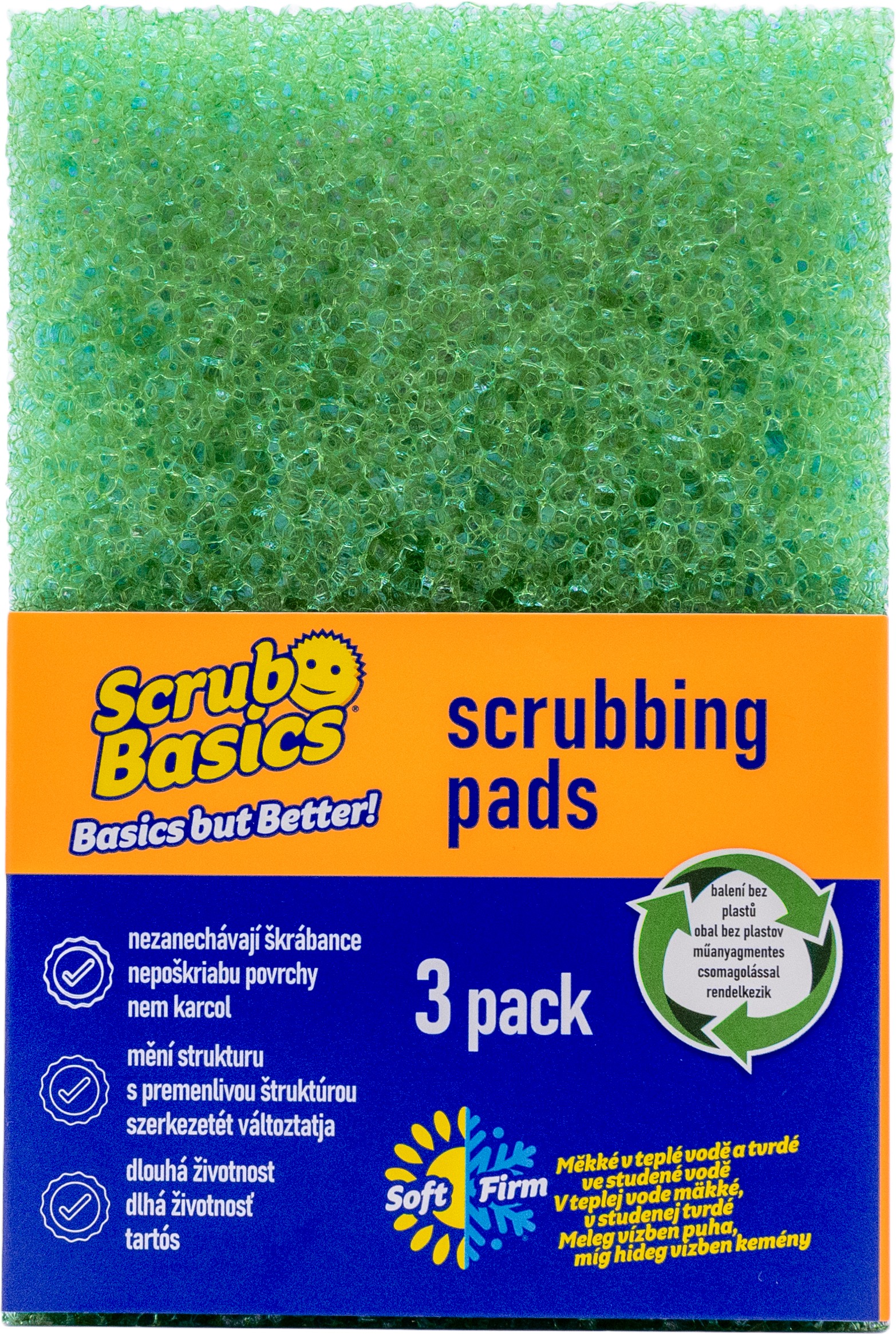 SCRUB DADDY Scrub Basics drhnoucí houbičky 3 ks