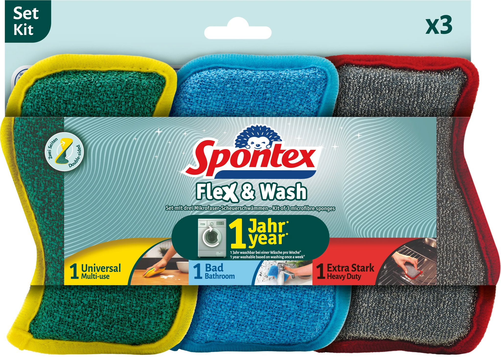 SPONTEX Flex&Wash Set 3 ks