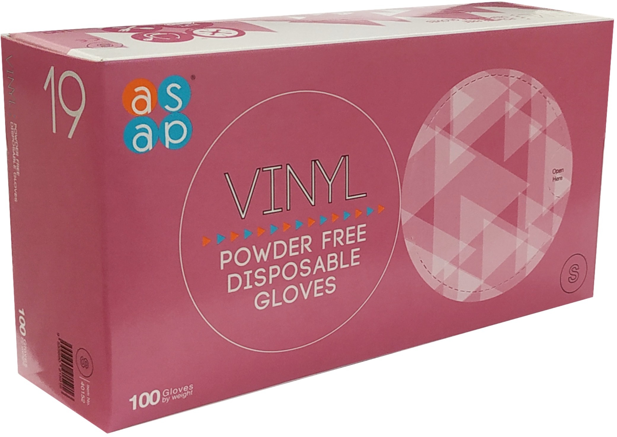 ASAP Vinylové rukavice bez pudru 100 ks S