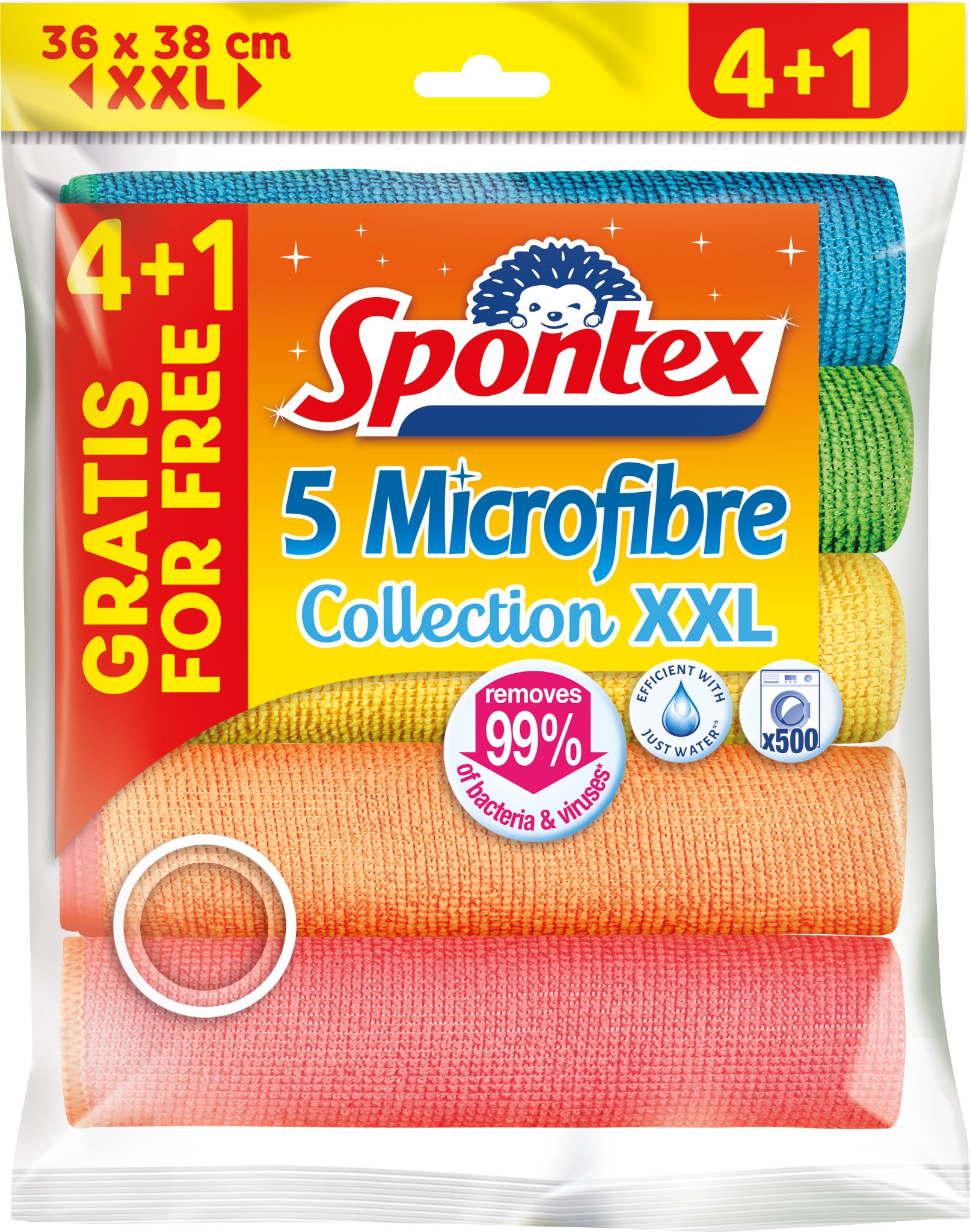 SPONTEX Microfibre Economic XXL 38 × 40 cm (5 ks)
