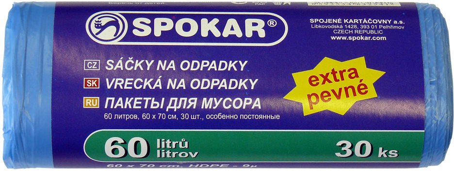 SPOKAR Sáčky na odpadky 60 l, 30 ks