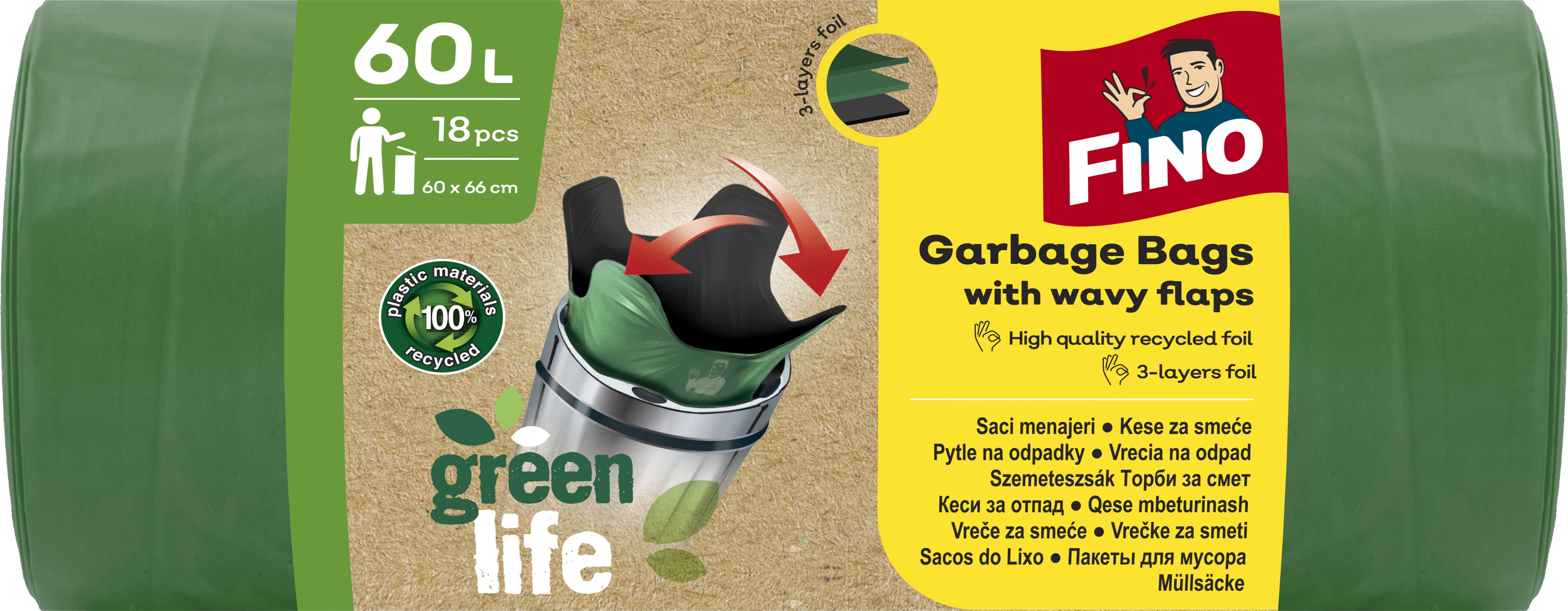 FINO Green Life Easy pack 60 l, 18 ks