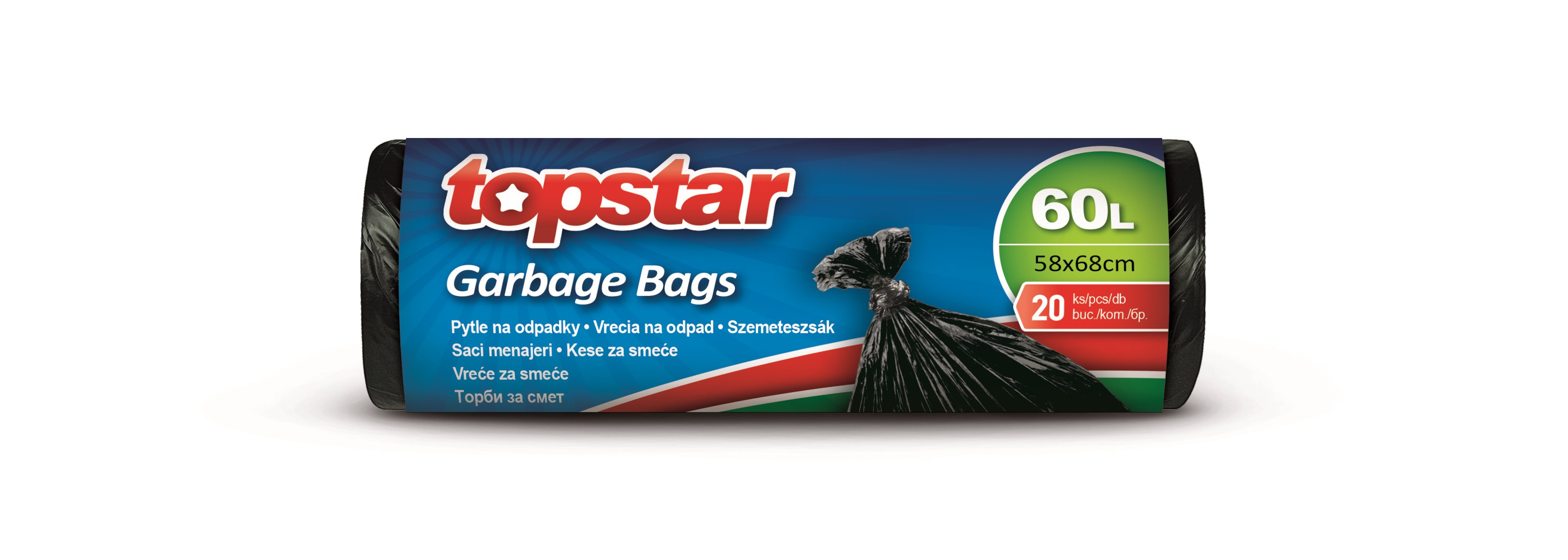 TOPSTAR Pytle na odpad 60 l, 20 ks