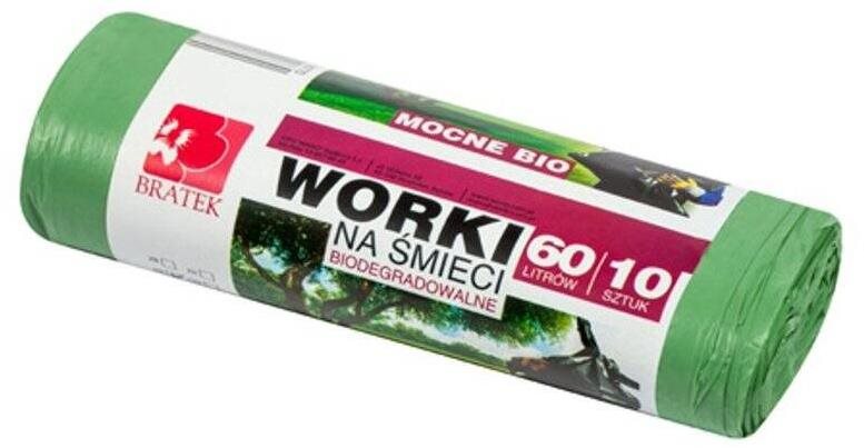 BRATEK pevné ekologické pytle na odpad 60 l, 10 ks