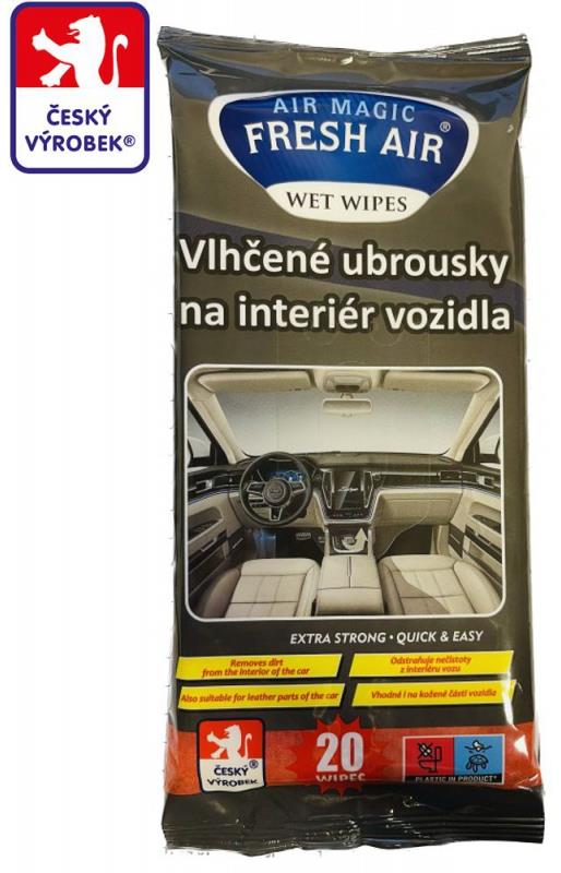 Fresh Air čistící ubrousky na interiér vozidla, 20 ks