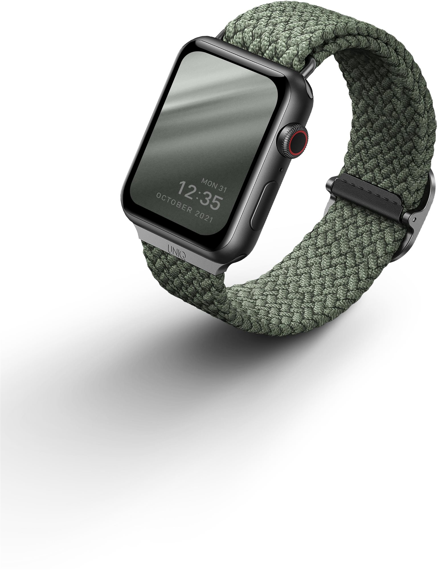 Uniq Aspen Braided řemínek pro Apple Watch 42/44/45/Ultra 49mm zelený