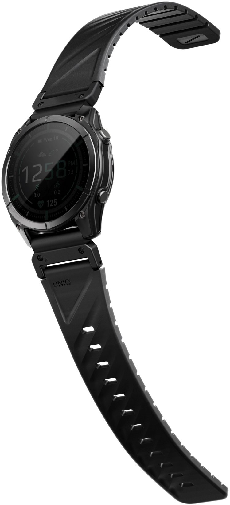 UNIQ Fluo pro Garmin SmartWatch 26 mm, Midnight black