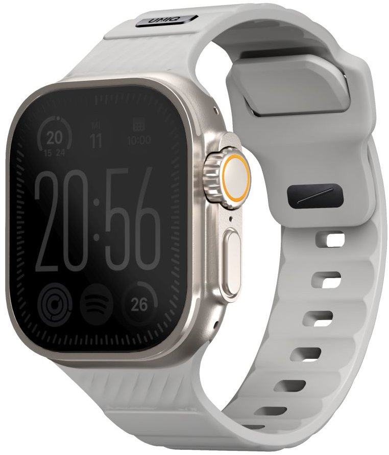 Uniq Stride FKM pro Apple Watch 49/46/45/44mm Chalk grey