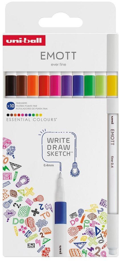 UNI EMOTT ESSENTIAL - sada 10 barev od UNI Stationery