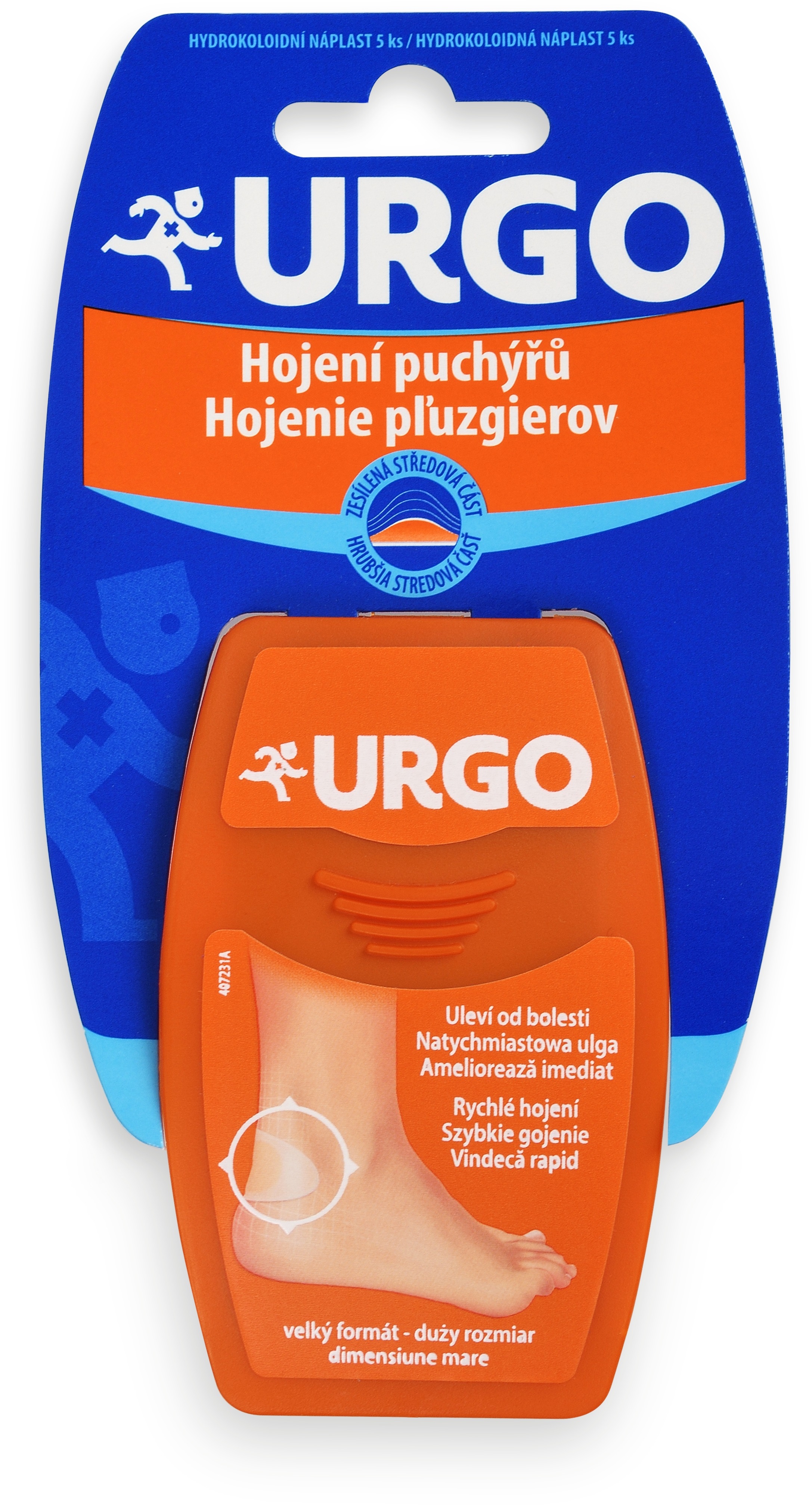Urgo Hojení puchýřů na paty hydrokoloidní náplast 5 ks
