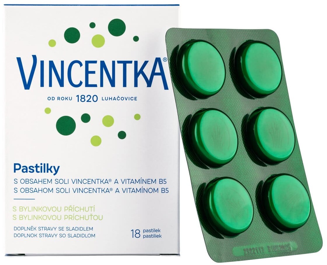 Vincentka pastilky bylinné 18ks