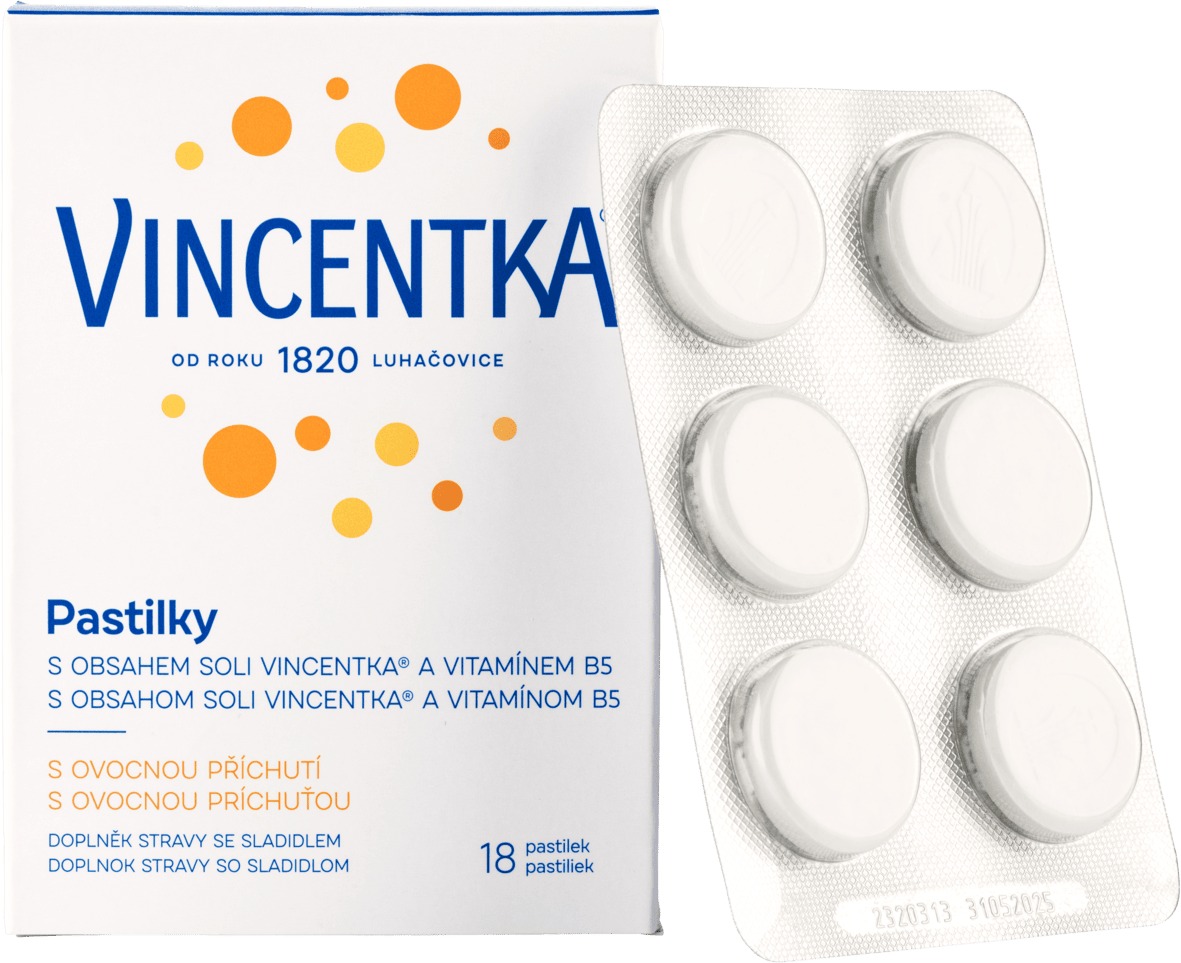 Vincentka pastilky ovocné 18 ks