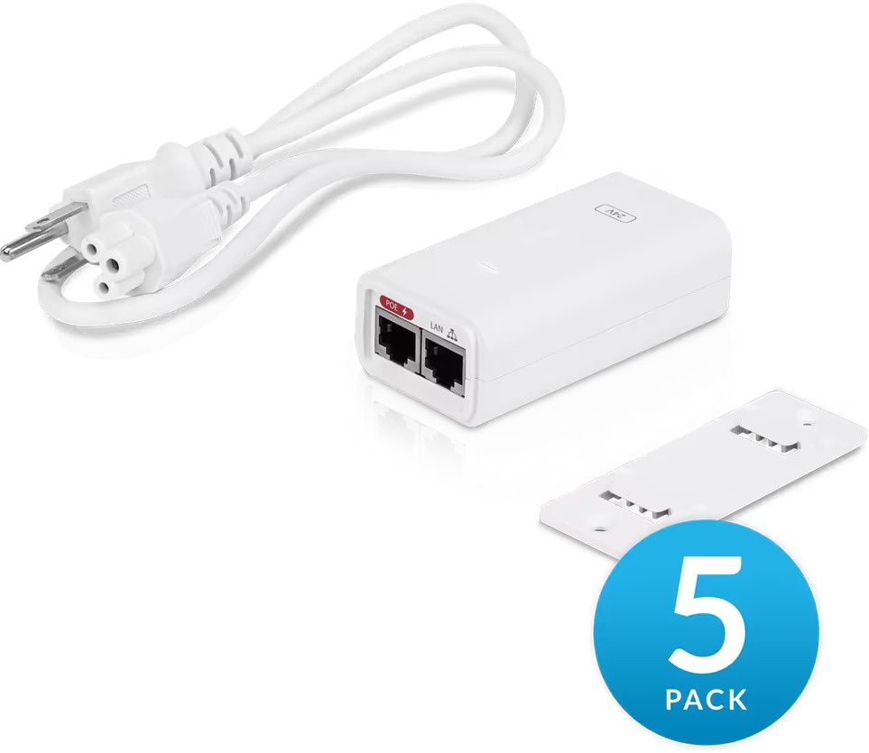 Ubiquiti POE-24-12W-5P - 5-složkový balíček injektorů síťového napájení