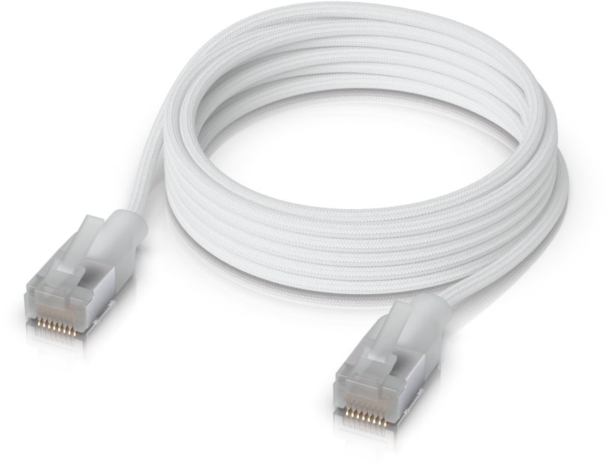 Bílý patch kabel Ubiquiti Unifi Etherlighting Cat6A, 0,15 m