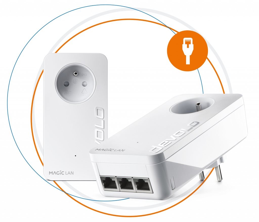 Devolo Magic 2 LAN triple Starter Kit pro rychlé internetové připojení