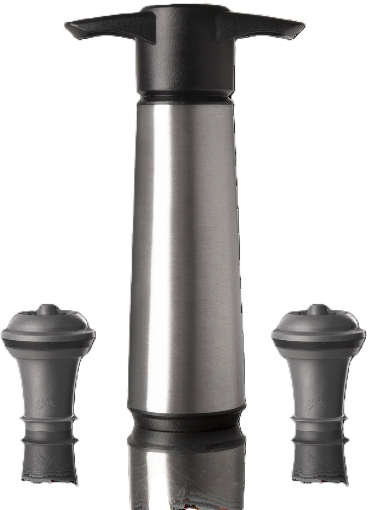 VacuVin Vakuová pumpa stříbrná + 2 zátky