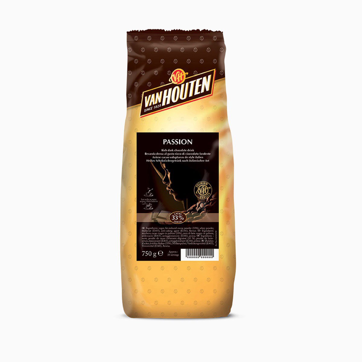 Van Houten Passion Horká čokoláda 750g