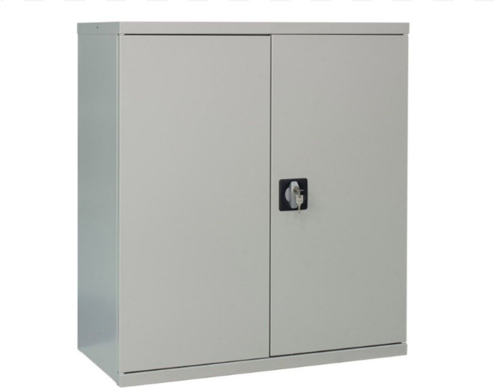 VAMA Kancelářská skříň 11 rozložená v šedé barvě