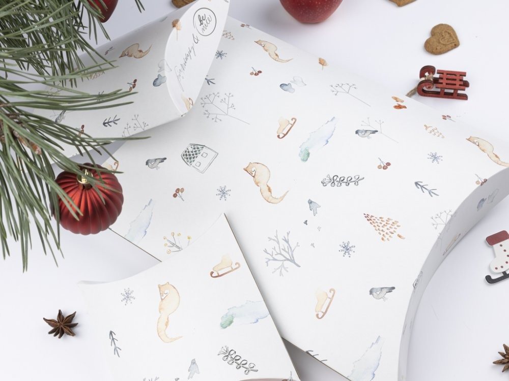 Dárková krabička BE NICE - poetická, 3 ks