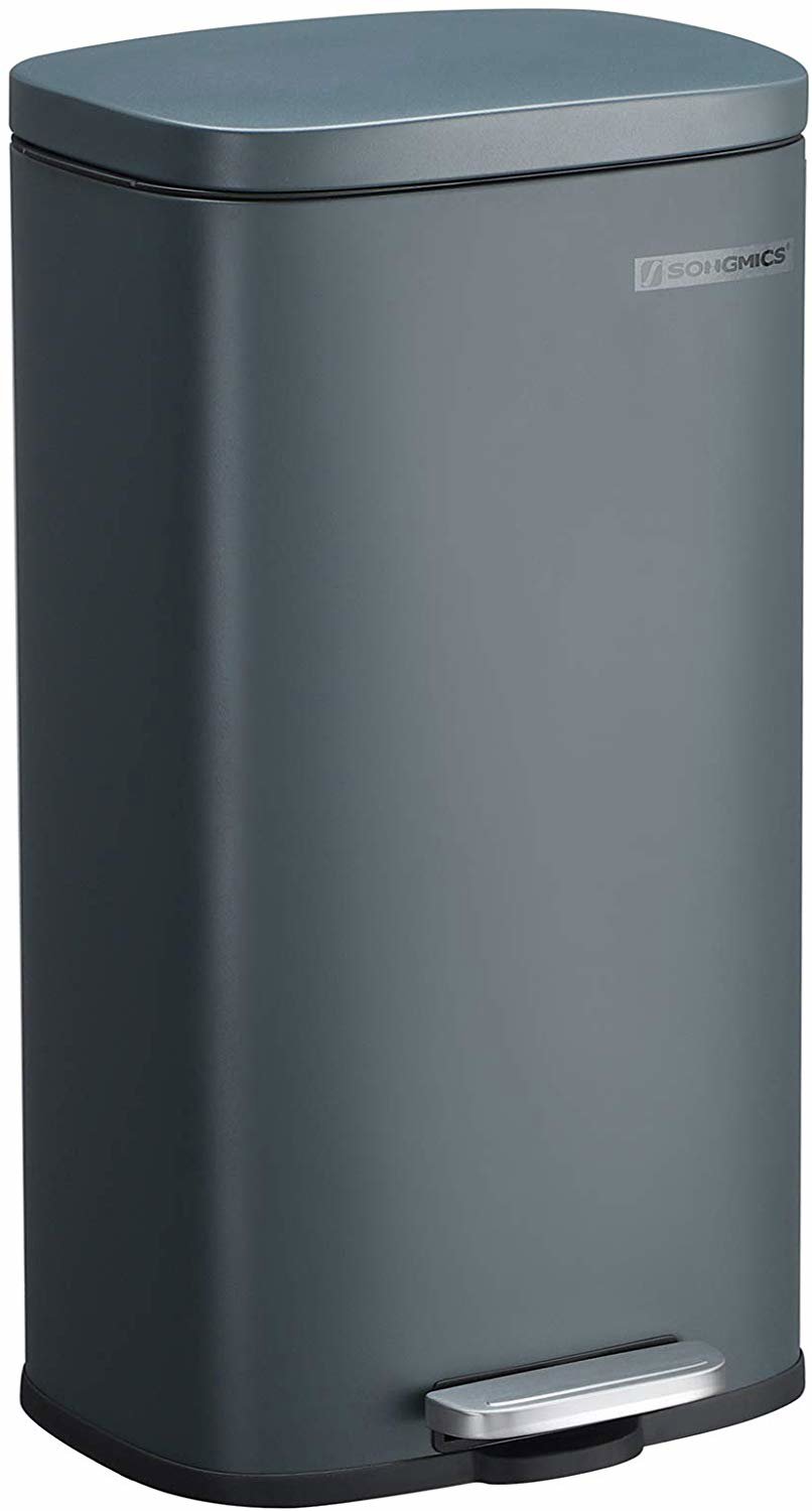Songmics Odpadkový koš 30 l, šedý