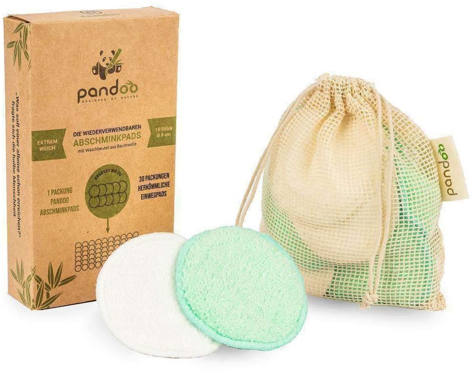 PANDOO Bambusové pratelné odličovací tamponky 10 ks