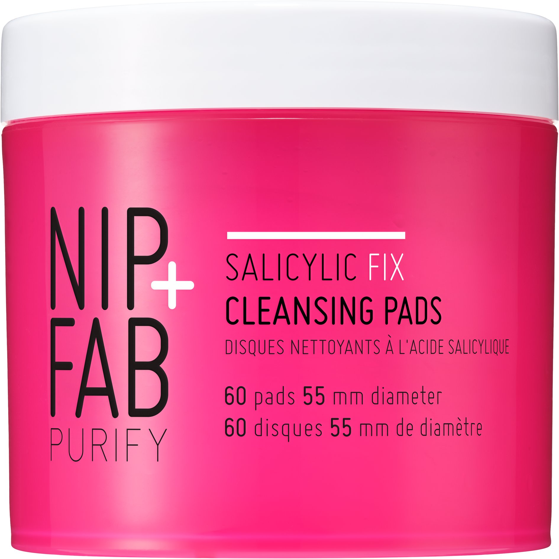 NIP+FAB Salicylic fix, noční čistící pleťové tamponky 60 ks