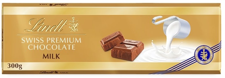 Lindt Gold Tablet Švýcarská Mléčná Čokoláda 300 g