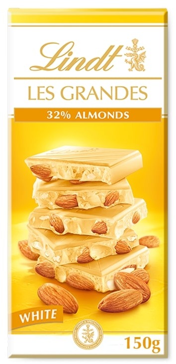 Lindt Les Grandes White Almond 150 g