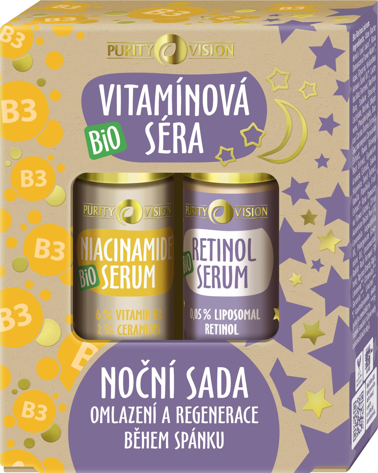 PURITY VISION Bio Vitamínová séra - noční sada 60 ml