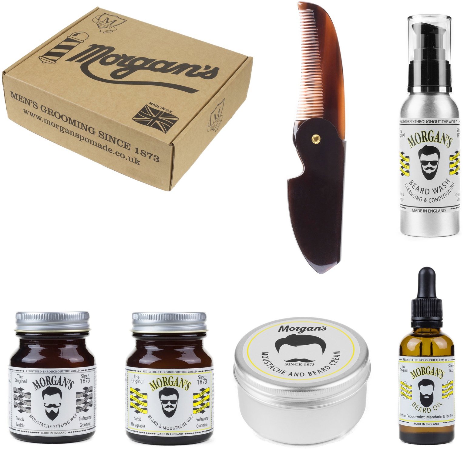 MORGAN'S Moustache & Beard Gift Set 325 ml