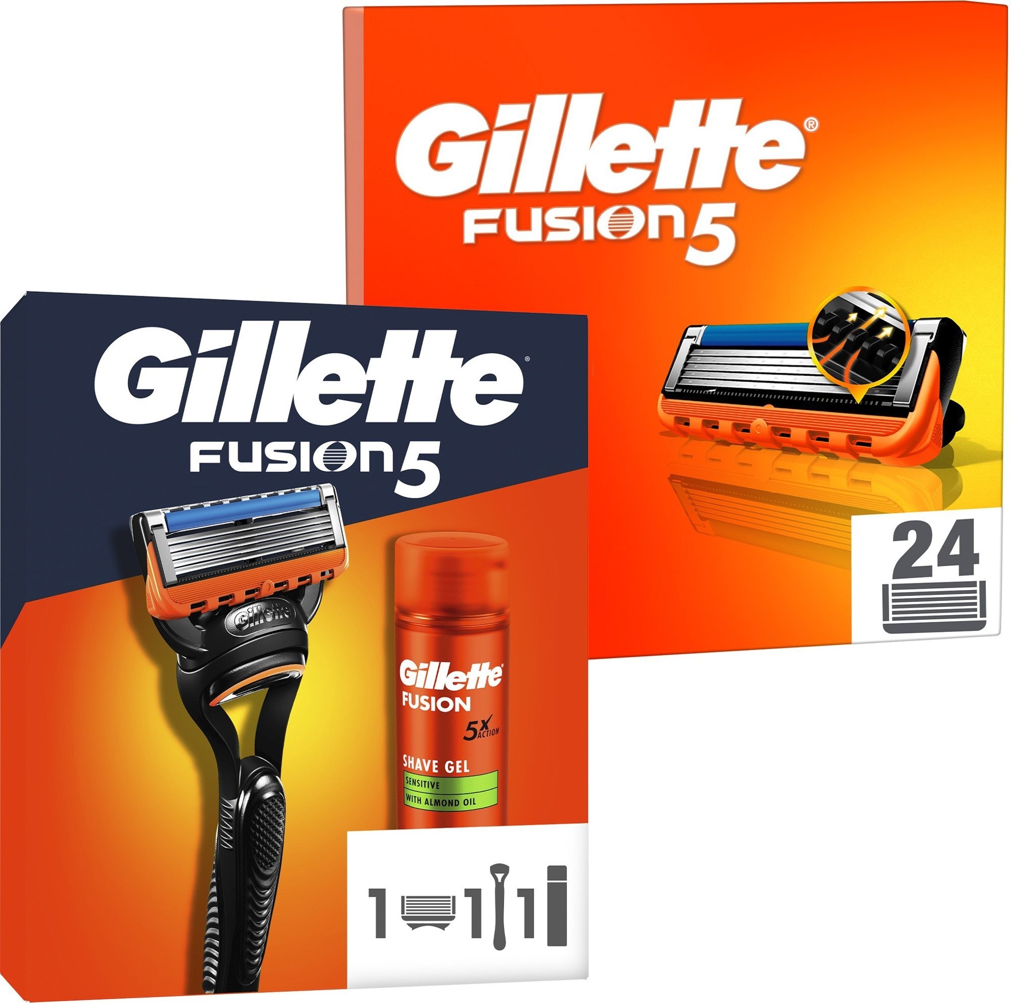 GILLETTE Fusion5 200 ml + GILLETTE Fusion5 24 ks